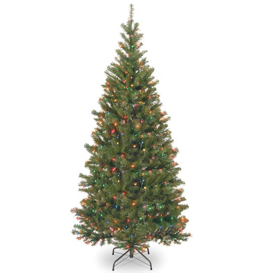 7 ft. Pre-lit Aspen Spruce Full Artificial Christmas Tree, Multicolor Lights